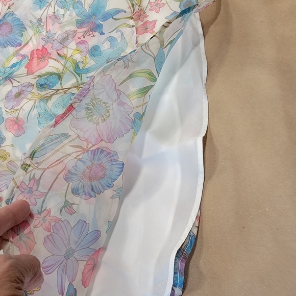 Forever 21 Size S Organza Puff Sleeve Babydoll Mini Dress, Exc. Used Condition - Picture 14 of 16